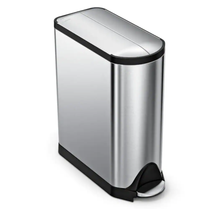 simplehuman 45-Liter Fingerprint-Proof Brushed Stainless Steel Butterfly Step-On Trash Can
